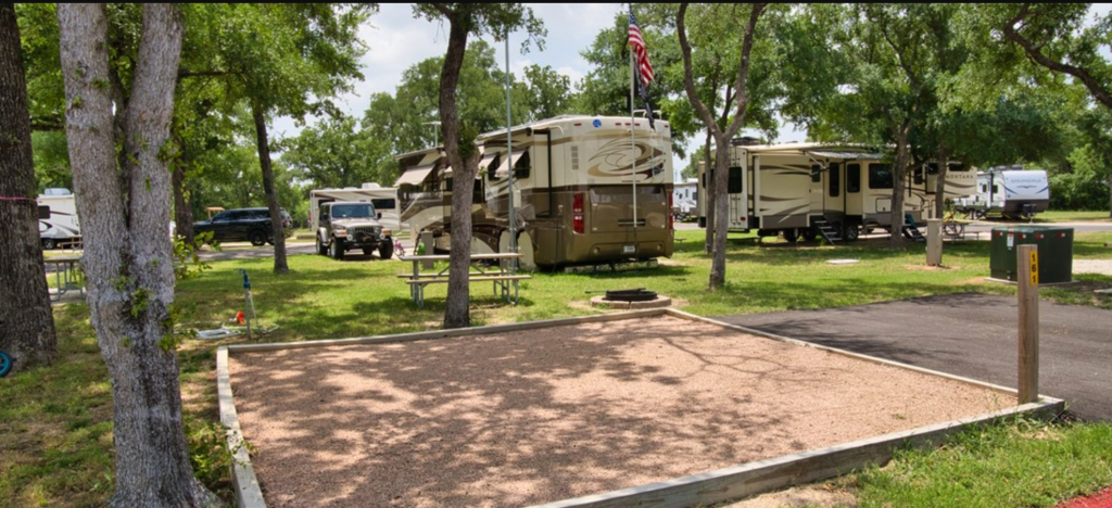 photo of RV on campground site