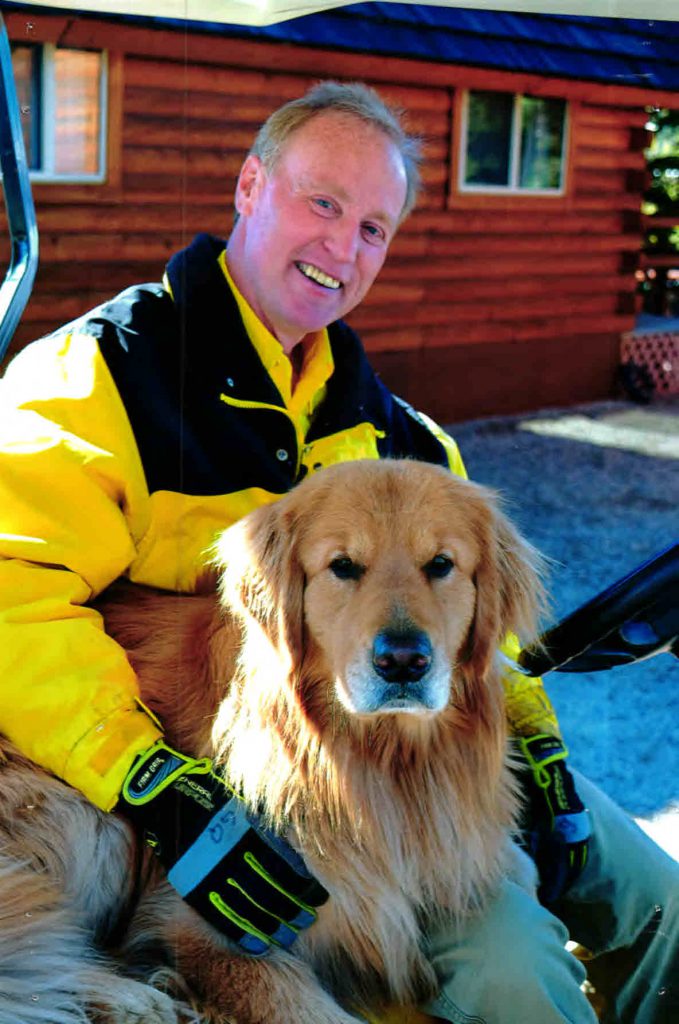 photo of owner and his dog