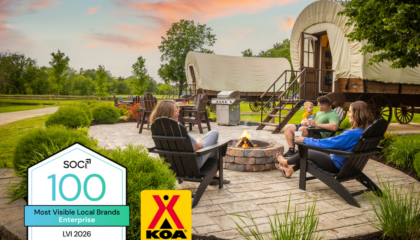 KOA Named One of the SOCi100 Most Visible Local Enterprise Brands for 2026